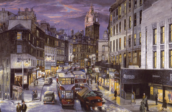 Rush Hour on Leith Street by John M. Boyd | Edinburgh Arts